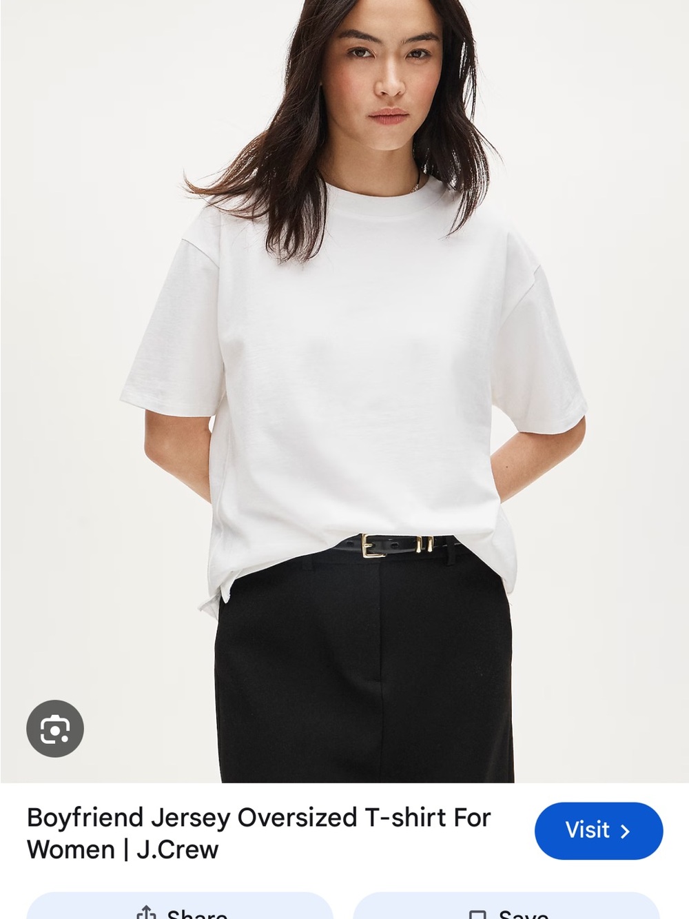 J. Crew Boyfriend jersey oversized T-shirt - White